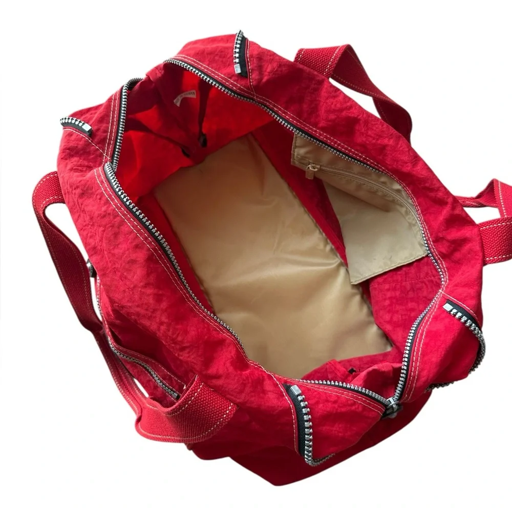 Kipling Red Tote Weekender Bag - Picture 5 of 14